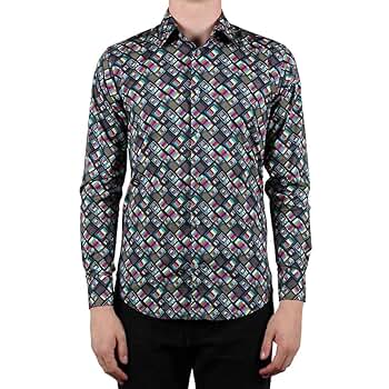 cotondoux コトンドゥ 襟半袖シャツ メンズ 柄シャツ オリーブ柄 XL cotondoux コトンドゥ 襟半袖シャツ メンズ 柄シャツ オリーブ柄